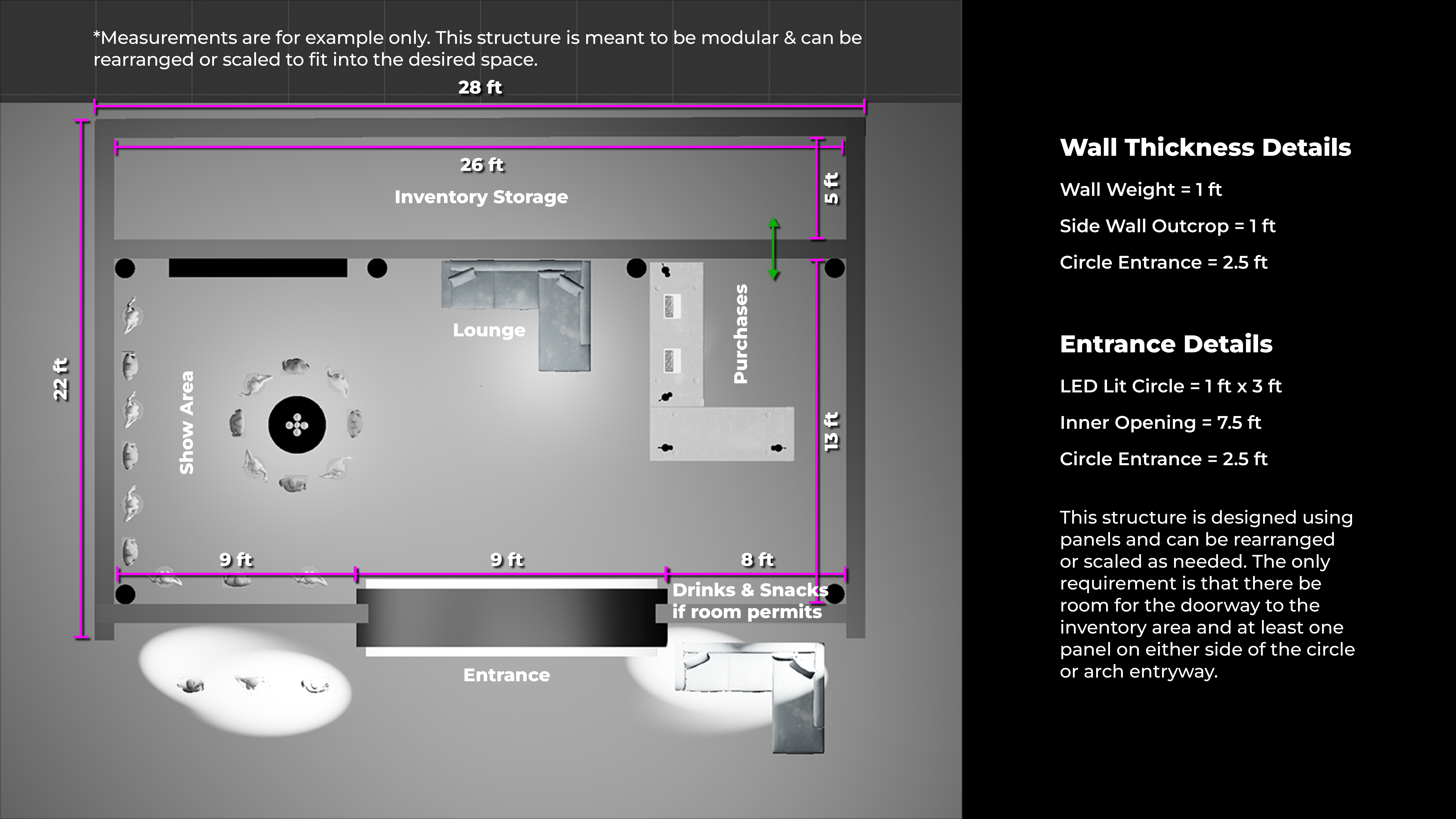 Pop Up Structure Layout