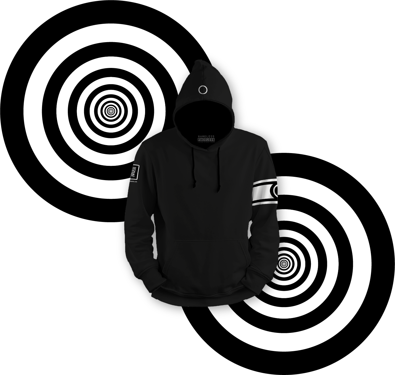 Nameless Faceless Branded Hoodie with Added Visual Elements